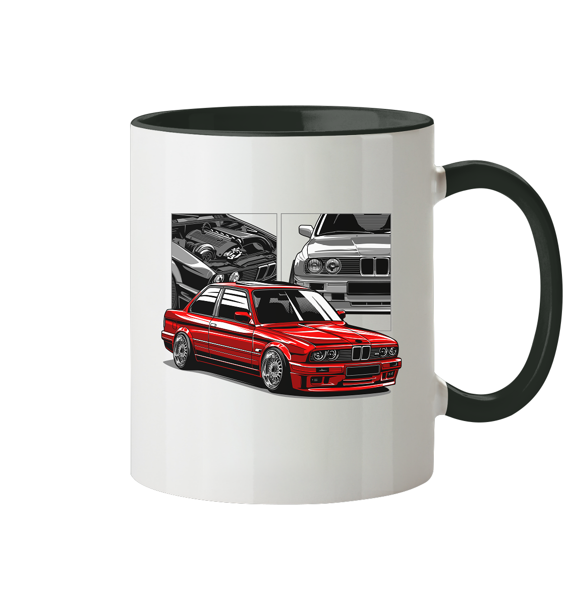 Tasse - zweifarbig mit zwei Seitendruck
